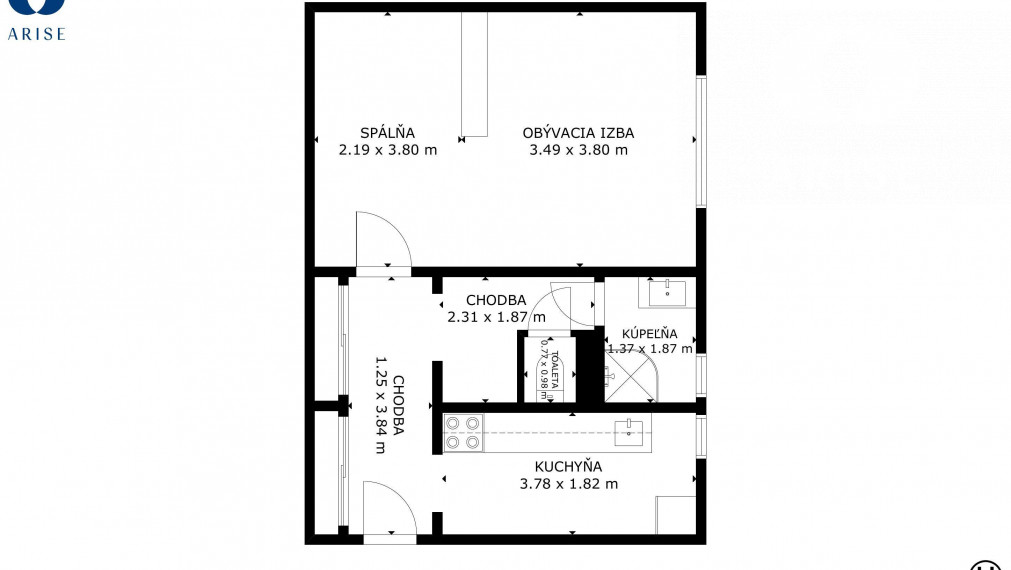 PREDANÉ! 1 izbový byt v Ružinove- Ostredky