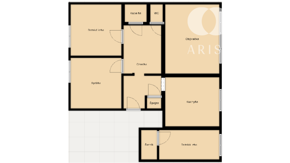 PREDANÉ| ARISE| 4-izbový byt s loggiou a výhľadom na Bratislavu, Rača